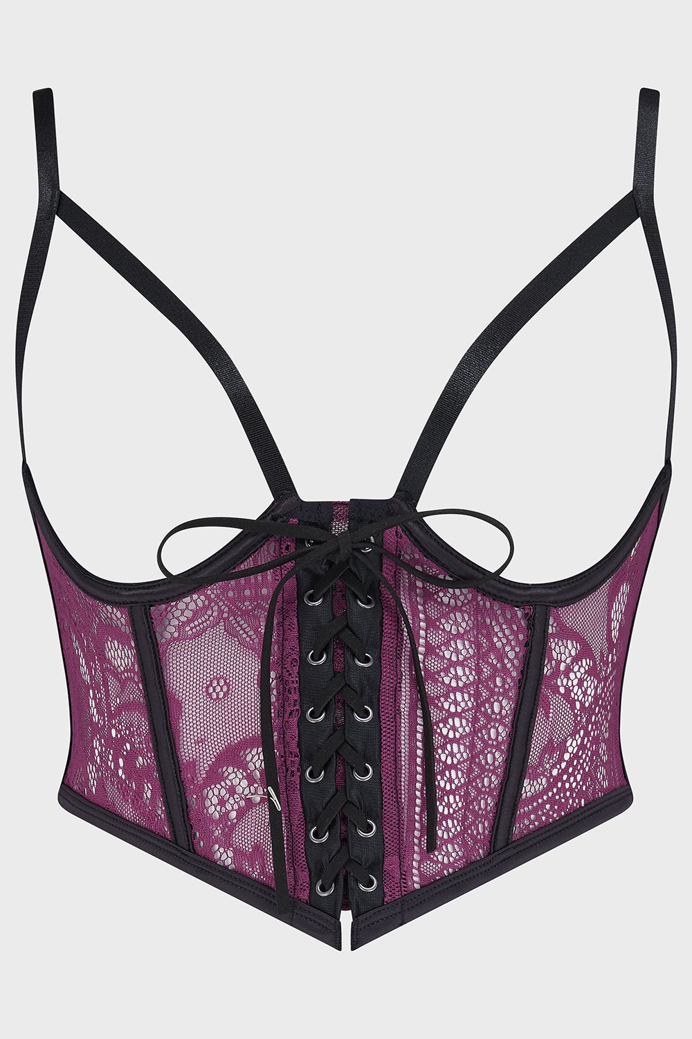 Arden Lace Basque [Plum]