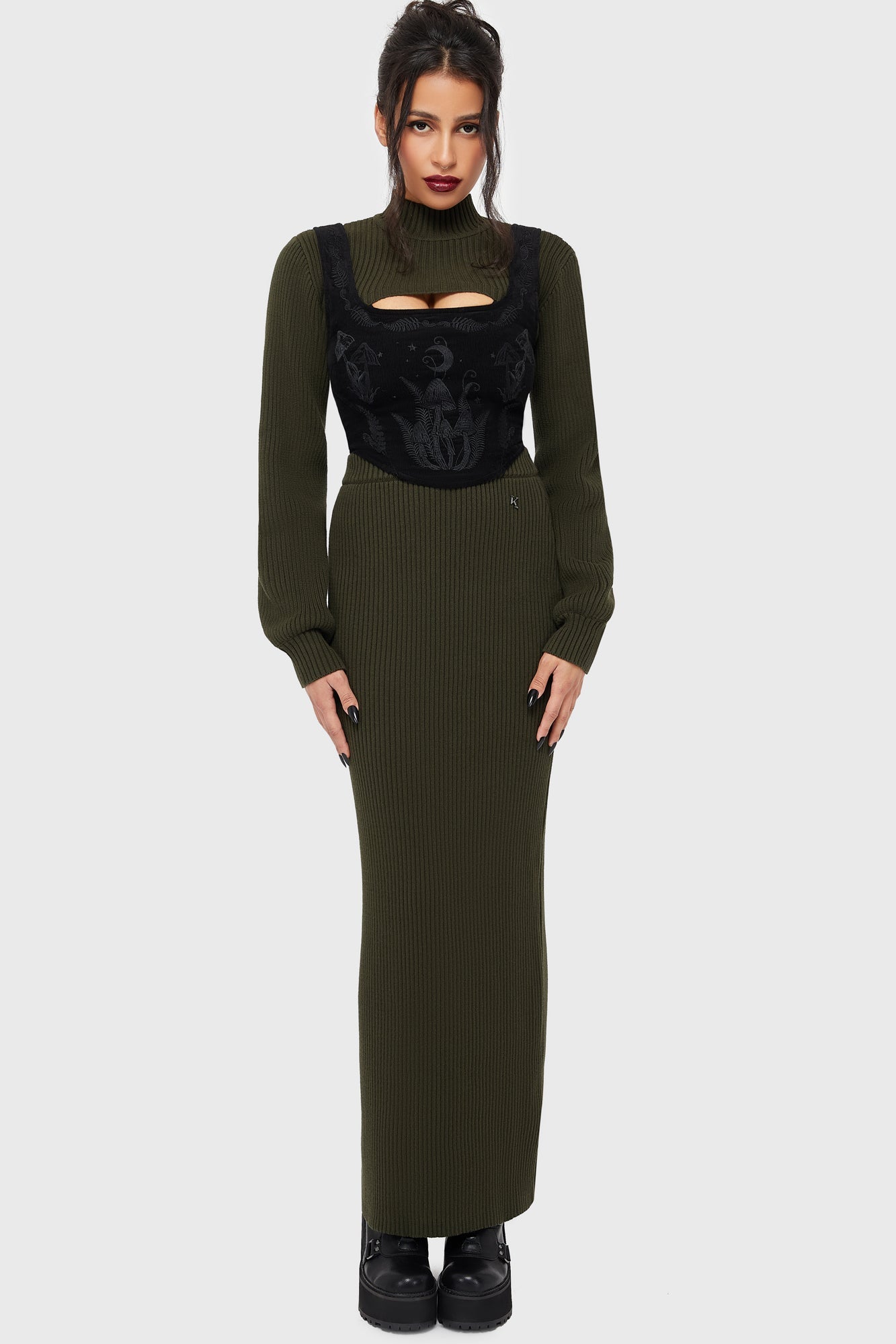 Belinda's Woe Maxi Skirt [Khaki]