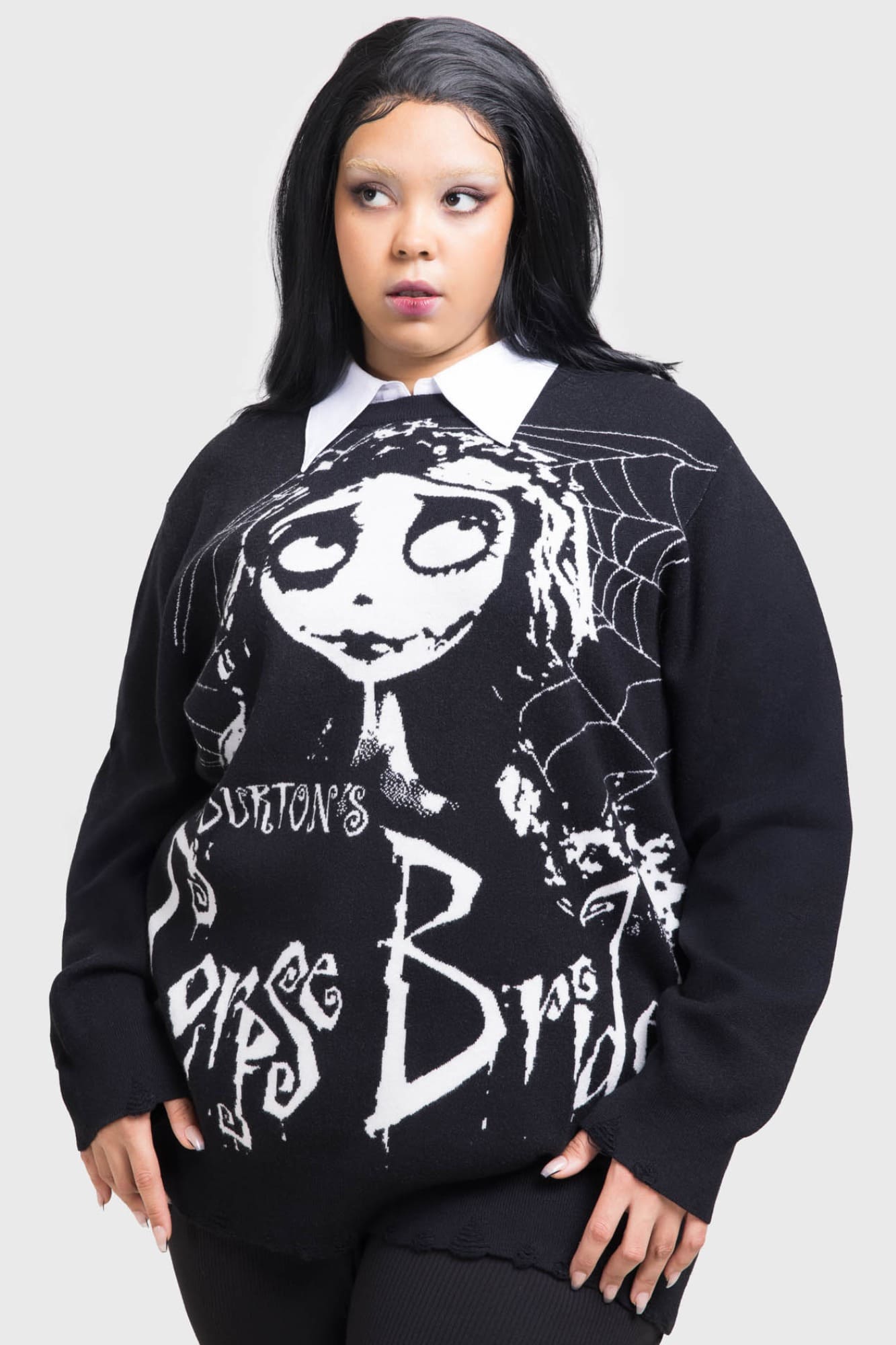 Corpse Bride Distressed Sweater