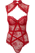 Dark Desire Lace Bodysuit [SCARLET]