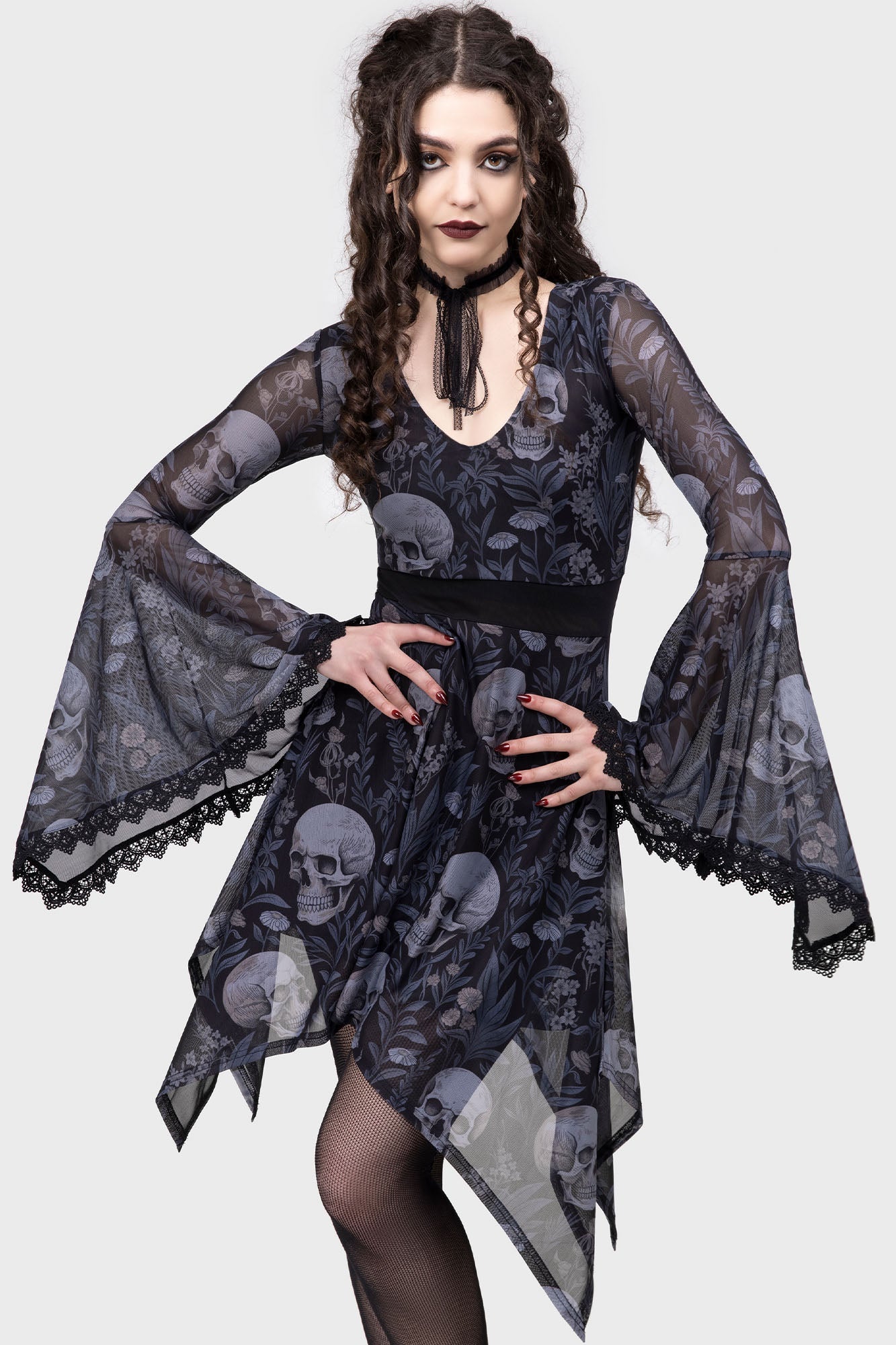 Death's Head Skater Dress